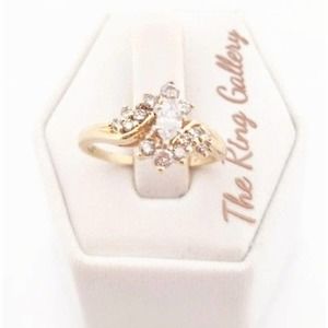 14K Diamond Wedding Engagement Ring REAL DIAMONDS